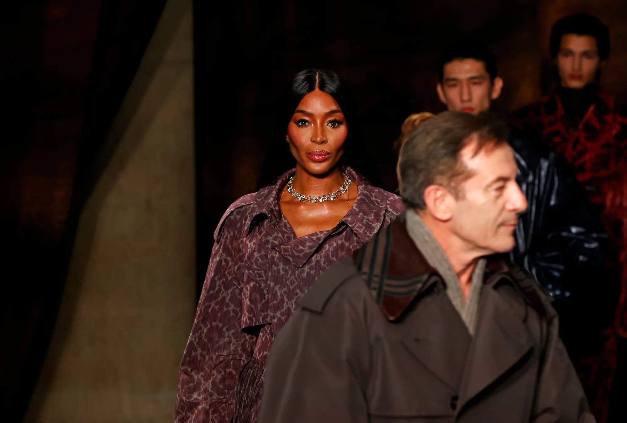 naomi Campbell at London Fashion Week