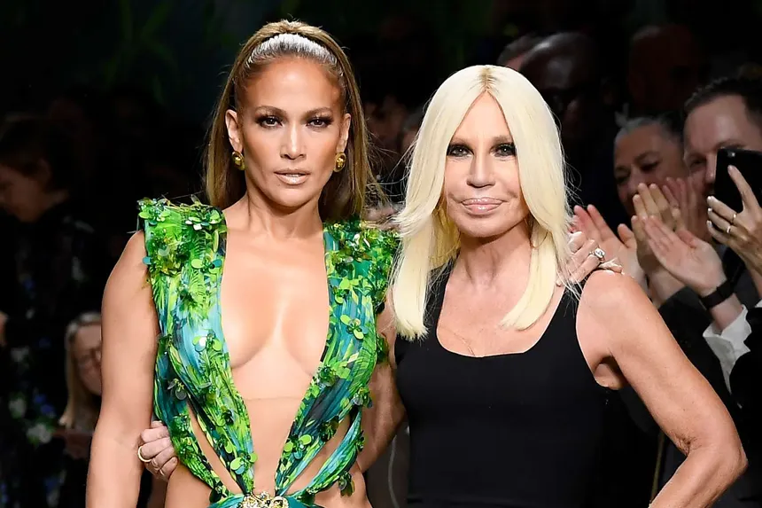 Jennifer Lopez and Donatella Versace
